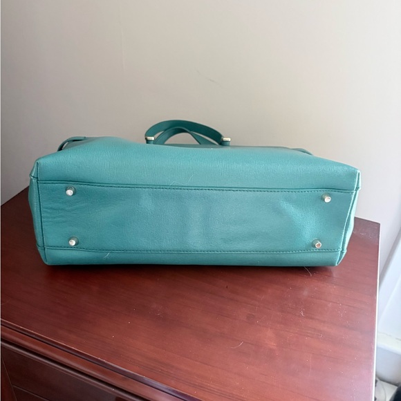 Furla Agata Leather Satchel in Teal Blue. LNC - Picture 12 of 16